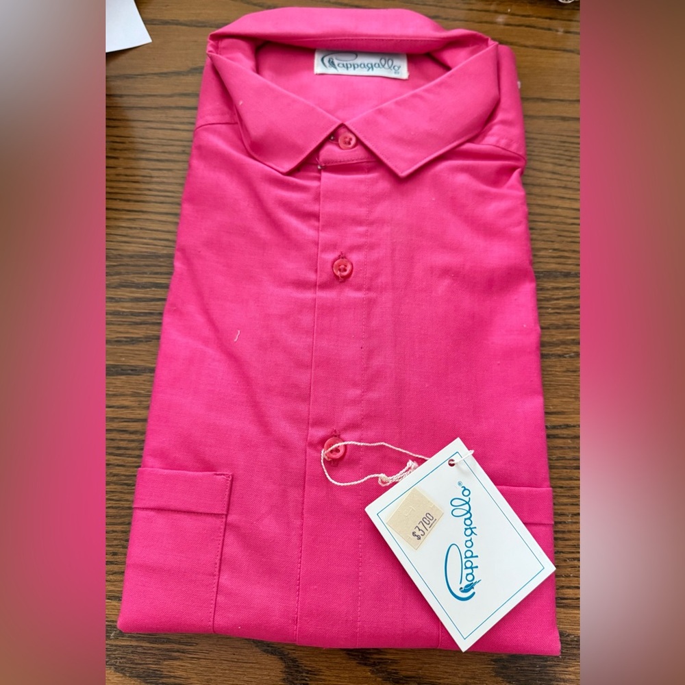 NWT  Vintage PAPPAGALLO Pink Blouse  New Old Stock  Size 14